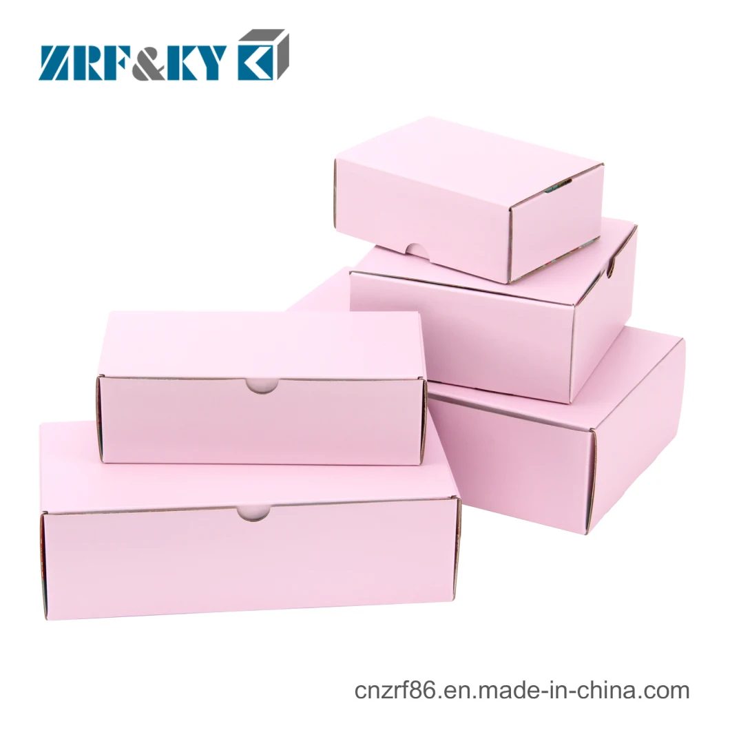 Custom Brand Logo Design Printed Folding Mailer Packaging Paper Mailer Case Corrugated Shipping Box