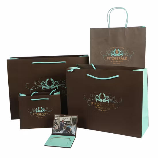 Настройте свой собственный логотип, косметические, роскошные подарочные бумажные пакеты с ручкой