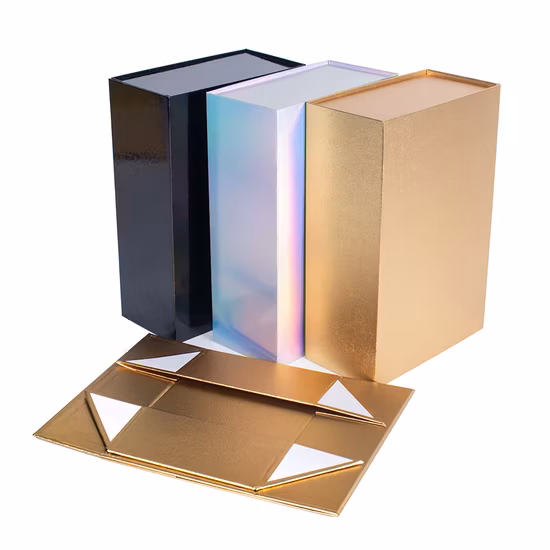 Изготовленная на заказ большая роскошная подарочная коробка с магнитной бумажной застежкой, складная упаковка, складная подарочная коробка